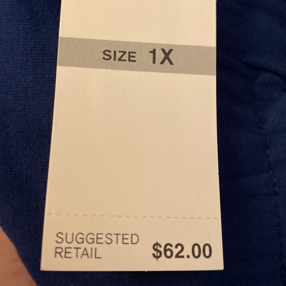 New Ruby Rd. Skort- Skirt & Shorts All In One! Indigo Blue NWT 1X Retail $62.00 - Picture 6 of 6